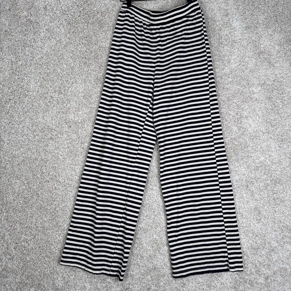 Talulah On Repeat Stripe Lounge Pants Navy Blue Striped - Small
